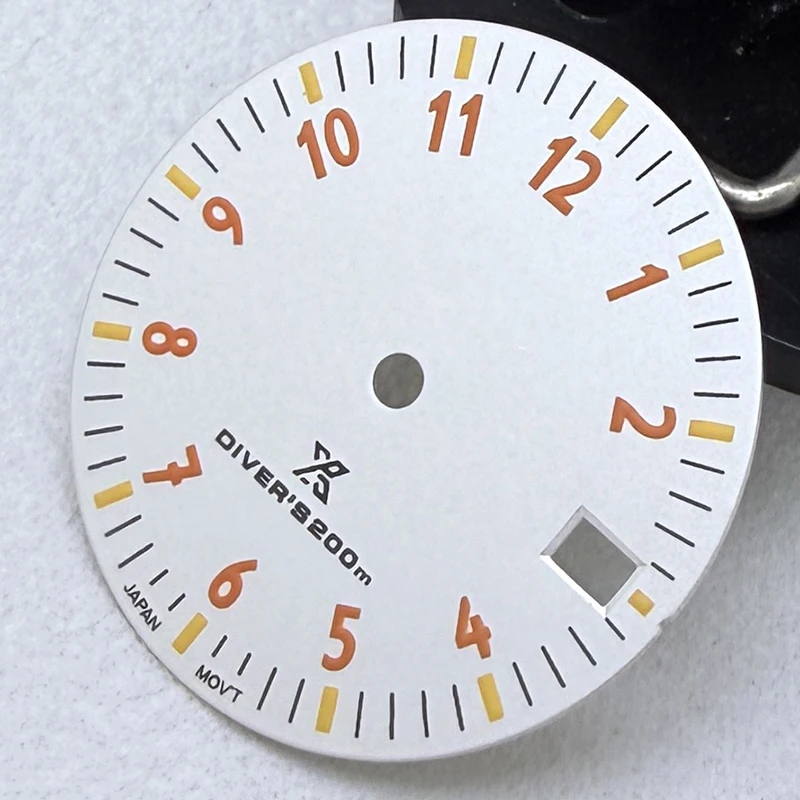 أفضل ساعة 28.5 مللي متر NH35 الطلب S شعار جديد ريترو الهاتفي الأخضر مضيئة مناسبة ل NH35/NH36 التلقائي ساعة يد تعمل بالحركة اكسسوارات #2