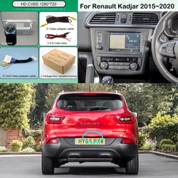 High quality Fish Eye Rear view Camera For Renault Kadjar 2015~2020 R-link 2 Connect to the OEM Original Factory monitor C32P