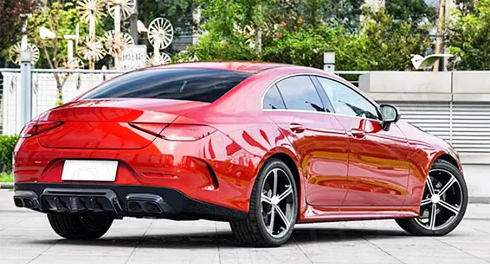

Диффузор заднего бампера с выхлопом света для Mercedes Benz CLS Class C257 CLS 260 300 350 450 CLS53 AMG 2019 UP из углеродного волокна