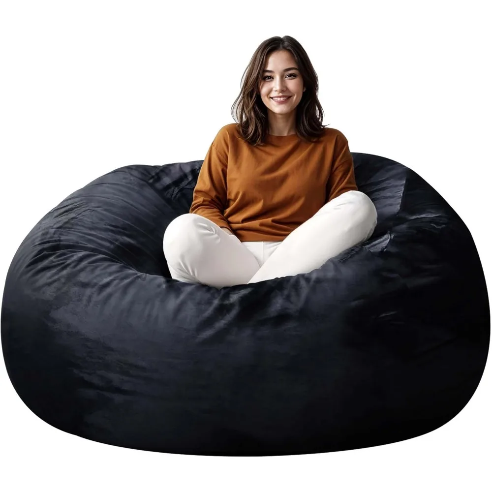 

Bean Bag Chairs for Adults, 4FT Bean Bag Chairs with Removable Cover, Giant Bean Bag Chairs with High-Rebound Memory Foam Big So