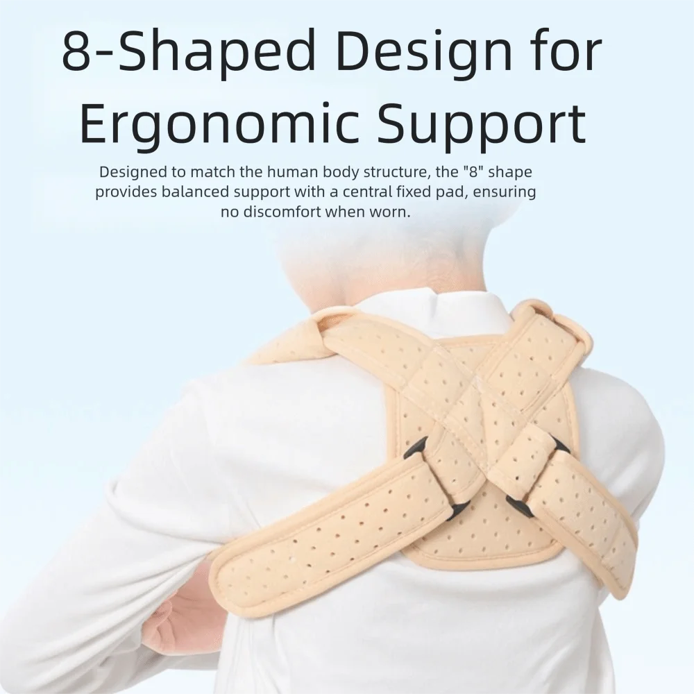Composite Cloth Clavicle Brace Hunchback Correction Adjustable Strap Shoulder Support Strap Broken Collarbone Sling Fractures
