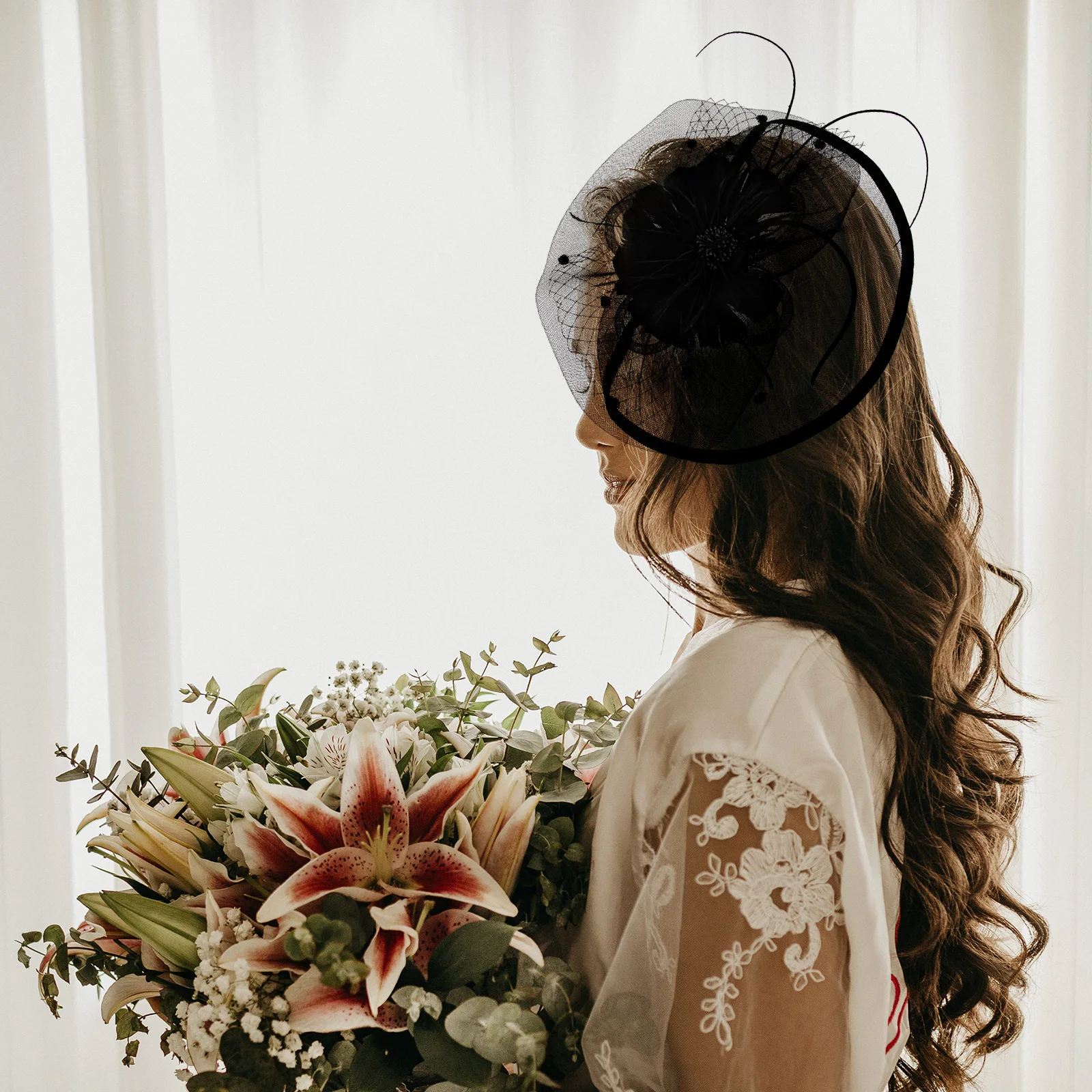 

Mesh Hair Wedding Headdress Women Lightweight Wedding Headdress Hairstyling Tools Party Hairb Decorative Headb s