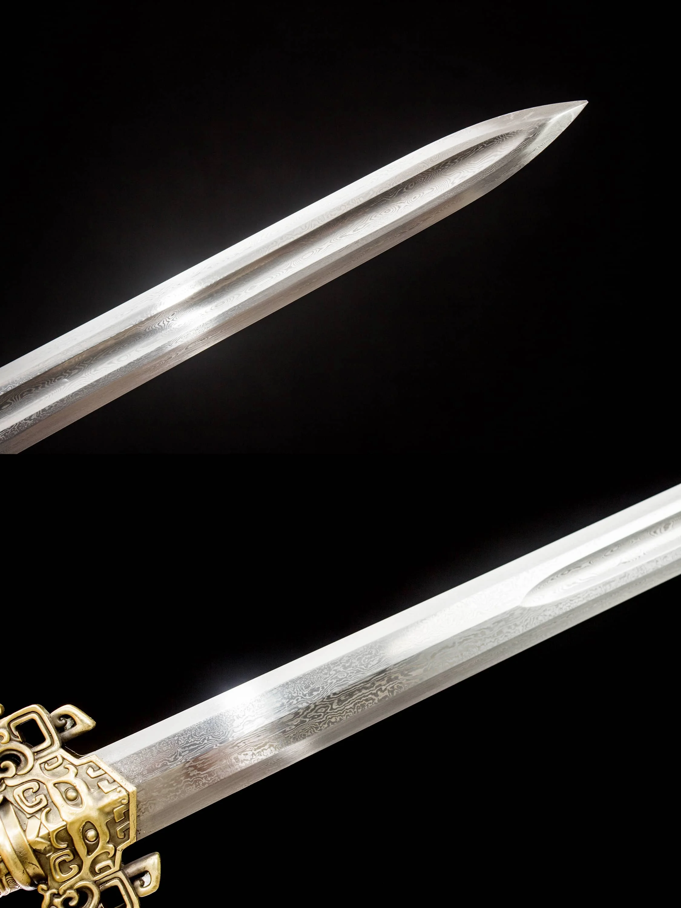 109cm katana Medieval Chinese Han Sword 1095 Damascus steel combat ready Sharp cold steel training weapon Samurai sword