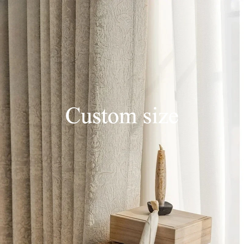 

Custom Size Fashion Luxury European Modern Simple Curtain Window Screen Curtains for Living Room Bedroom Dining