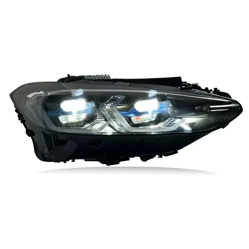 Auto Car Accessories Dual Drls Head Lights for 4 Series Laser Headlight Plug and Play Golden Drl
