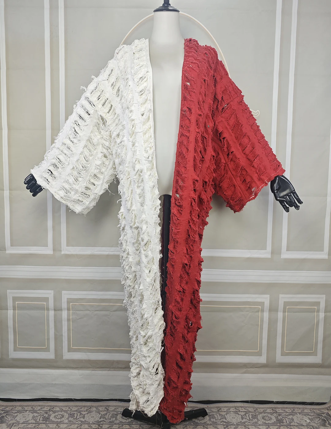 Plus Size 2026 Fashion Denim Long Sleeved Kimonos Cardigans Bohomian Summer Beach Bikini Cover Up African Spring Hollow Robe - view 3