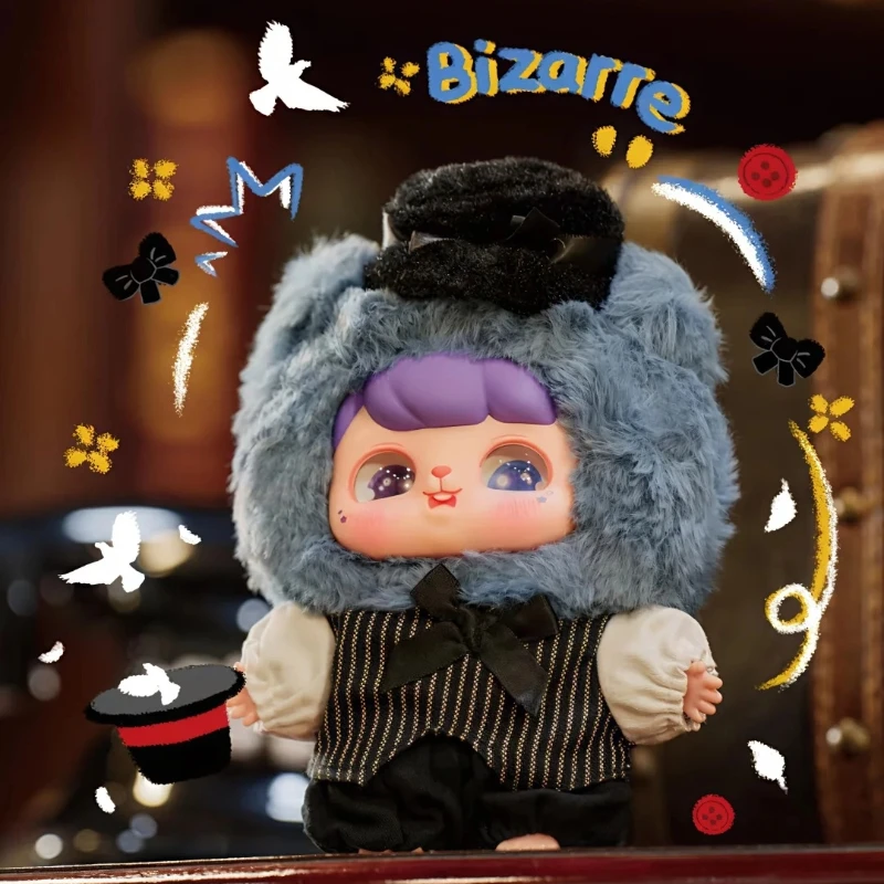 Baby Three Fantasy Circus Series Scatola cieca in peluche Simpatico volto in vinile Bambola morbida Moda Ornamento alla moda Confezione regalo misteriosa da collezione