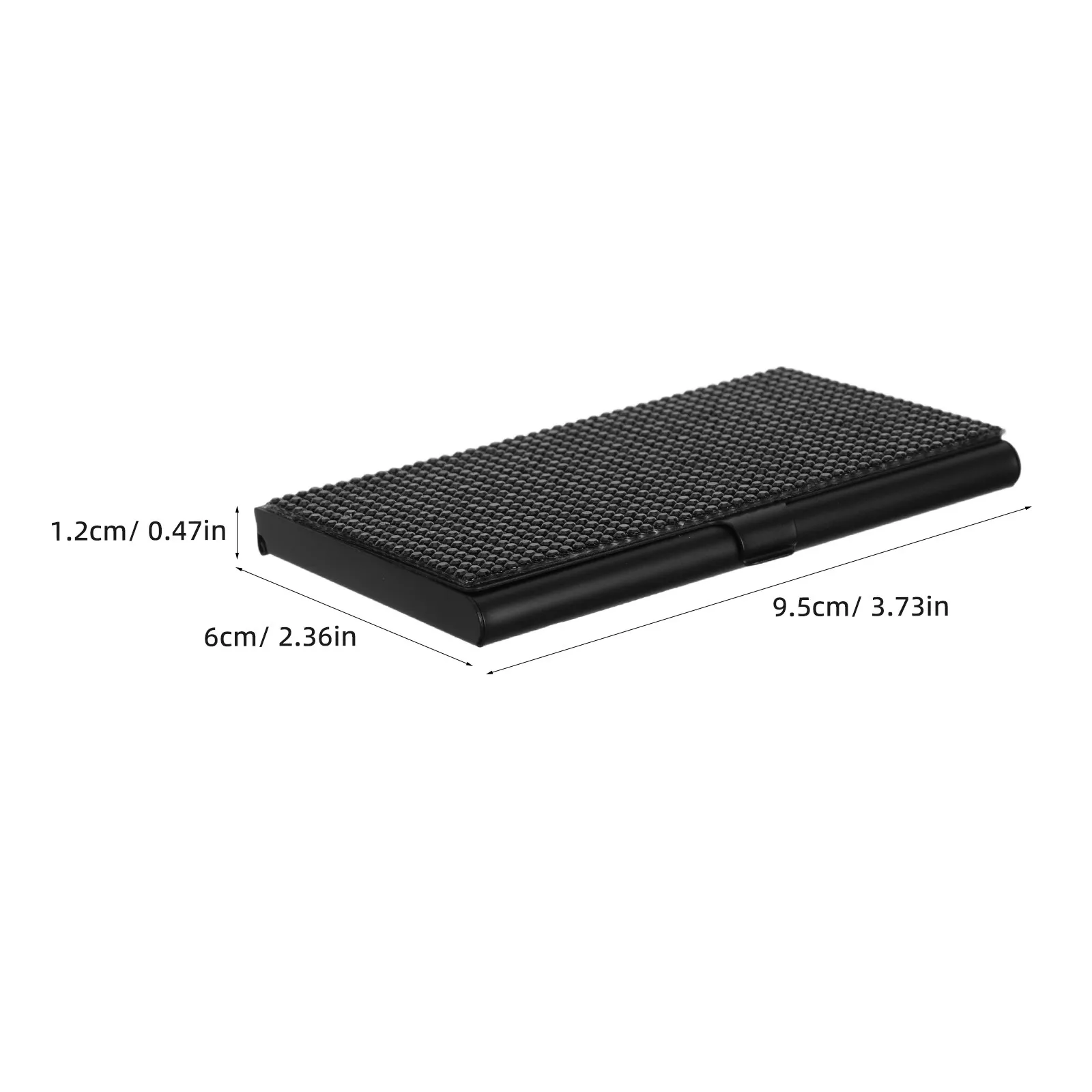 Slim Aluminum Alloy Business Card Holder Case with Rhinestones Luxury Metal Card Organizer for Pocket Purse Desk Travel