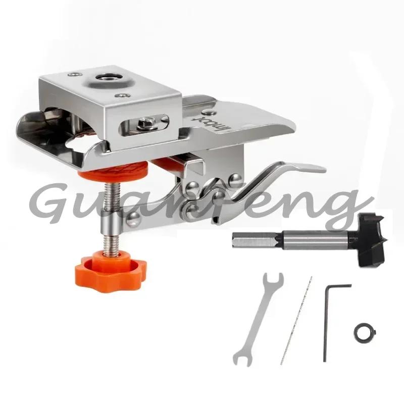 Precision 35mm Hinge Drill Guide Formwork, Stainless Steel and Plastic Concealed Hinge Open Positioner