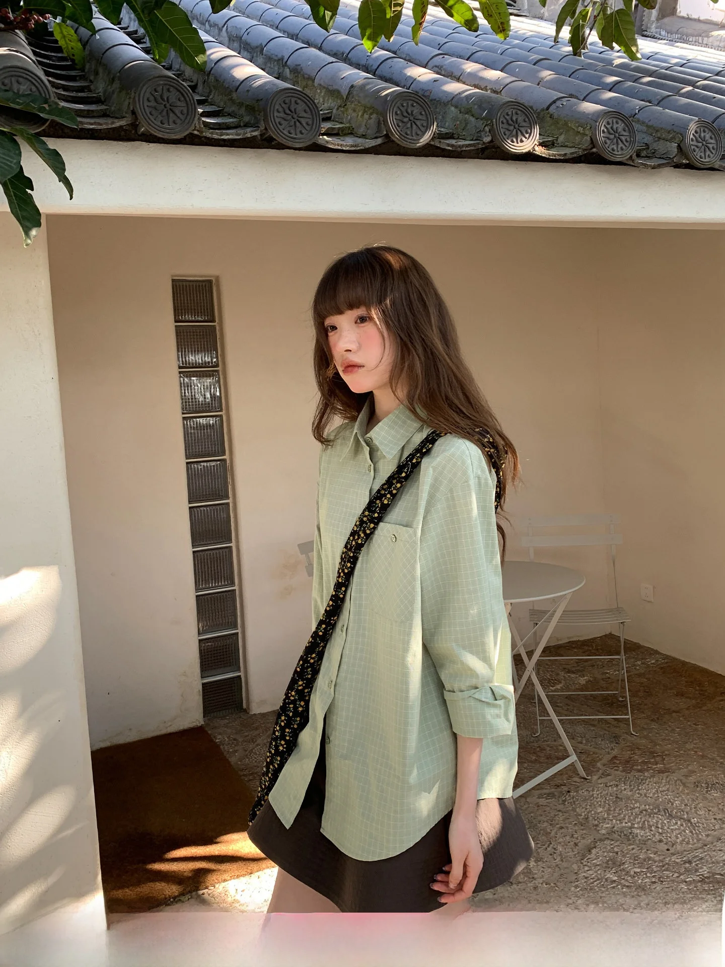 

Свободная женская рубашка с длинным рукавом, разноцветная, в клетку, с нашивками, повседневная, хлопковая, в стиле ретро, для весеннего сезона, на каждый день