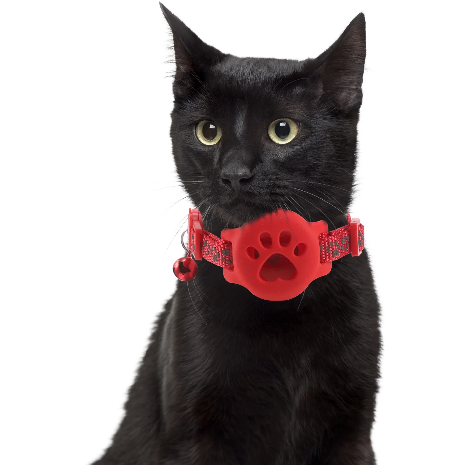 

3Pcs Reflective Tracker Collar Holder Cat Puppy Safety Band Protective Kitten Locator Collar for Outdoor Tracking Daily Use