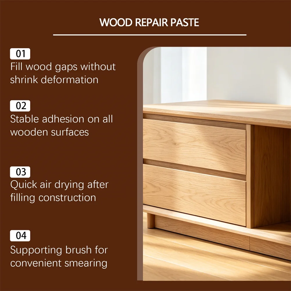 Wood Repair Paste Wood Filler Paste For Scratches For Covering Repairing Surfaces Imperfections Wood Floors Cabinets Doors