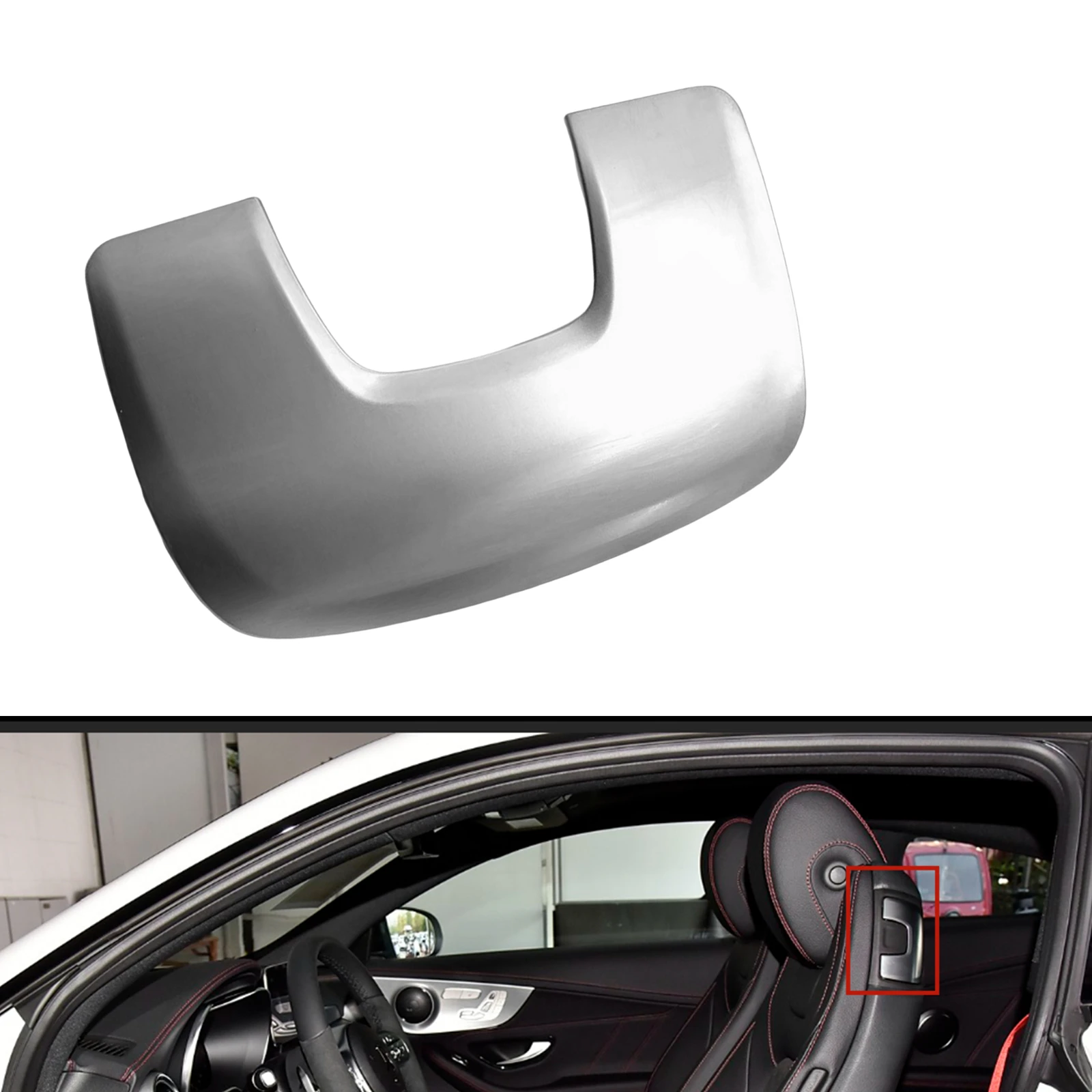 Car Interior Seat Back Side Handle Cover For Mercedes Benz C Class W205 2016-2023 E Class W238 Coupe 2017-2023