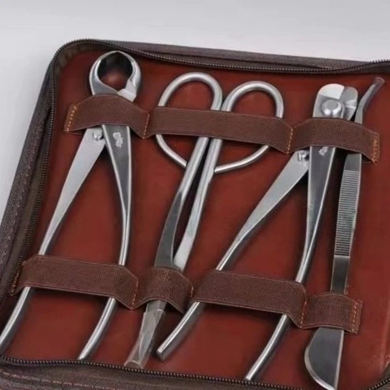 Bonsai Tool Set Case Multi-functional Canvas Watch Repair Portable Tool Bag Zipper Storage Bag  Zipper Organizer Tool Part