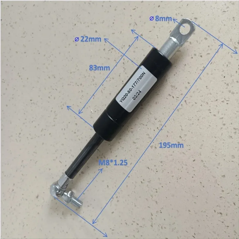 Silinder Pneumatik Perpanjangan Gas Udara YQ20-50-177/700N untuk Noblelift Pallet Truck Stacker CBD20J-LI3