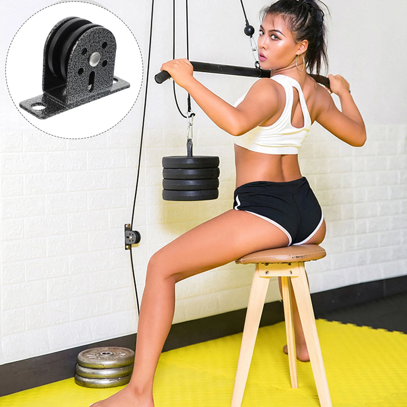 

2Pcs Workout Lifting Pulley Fitness Bearing Pulley Block Mute Wheel Stable Structure Smooth Shaft Silent Operation
