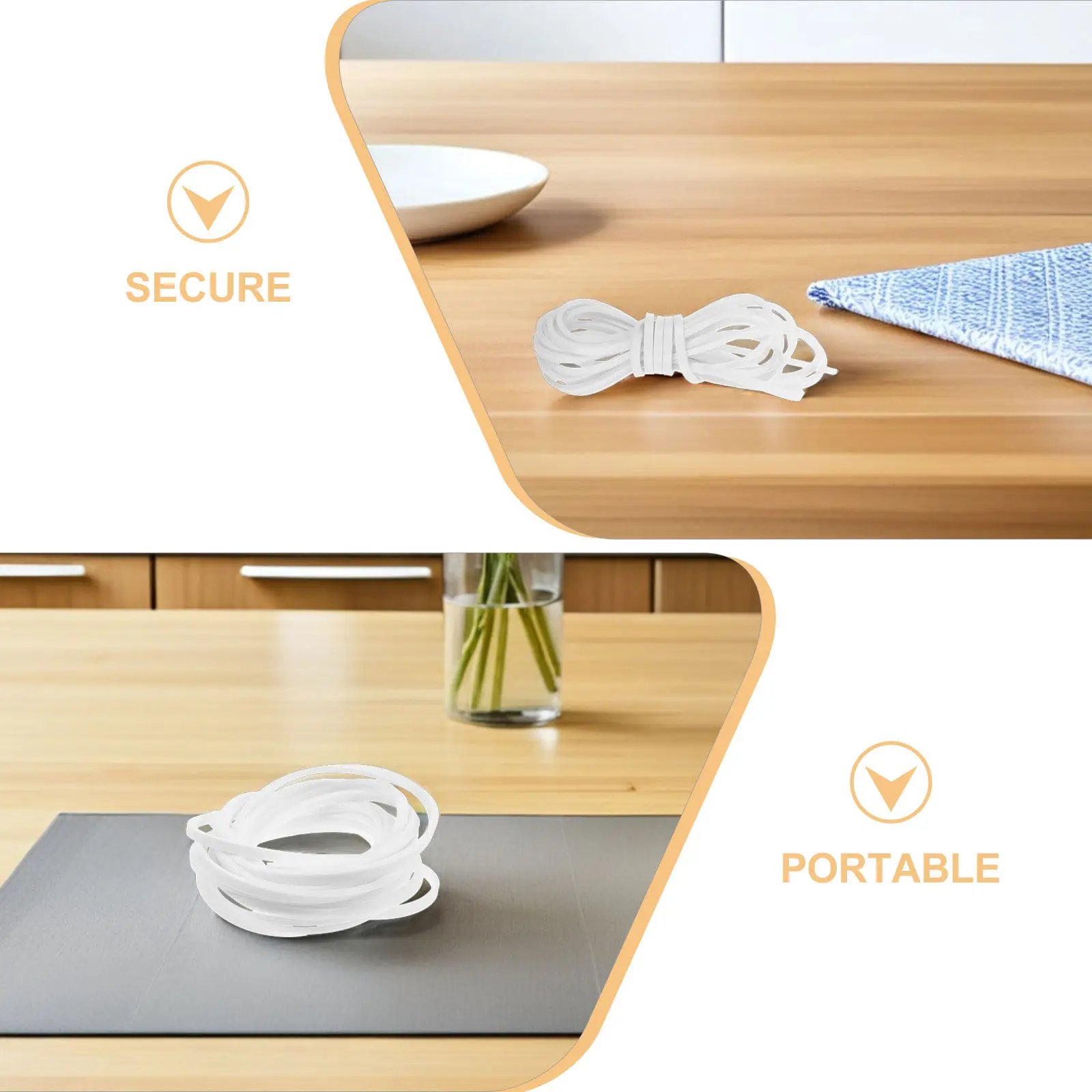 5M Food Safe Silicone Sealing Strip for Lunch Box Bento Jar Lids Airtight Leakproof Container Seal Ring Flexible Cuttable Gasket