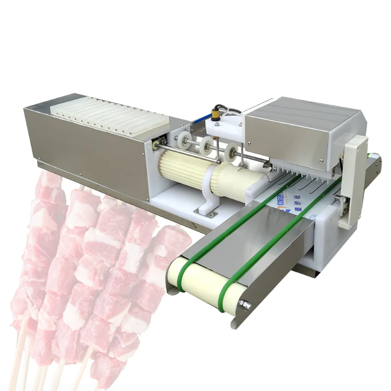 Automatic Meat stringing machine Barbecue Mutton Stringing Machine Commercial Tofu Skin Small Meat Skewers Squid Skewers Machine