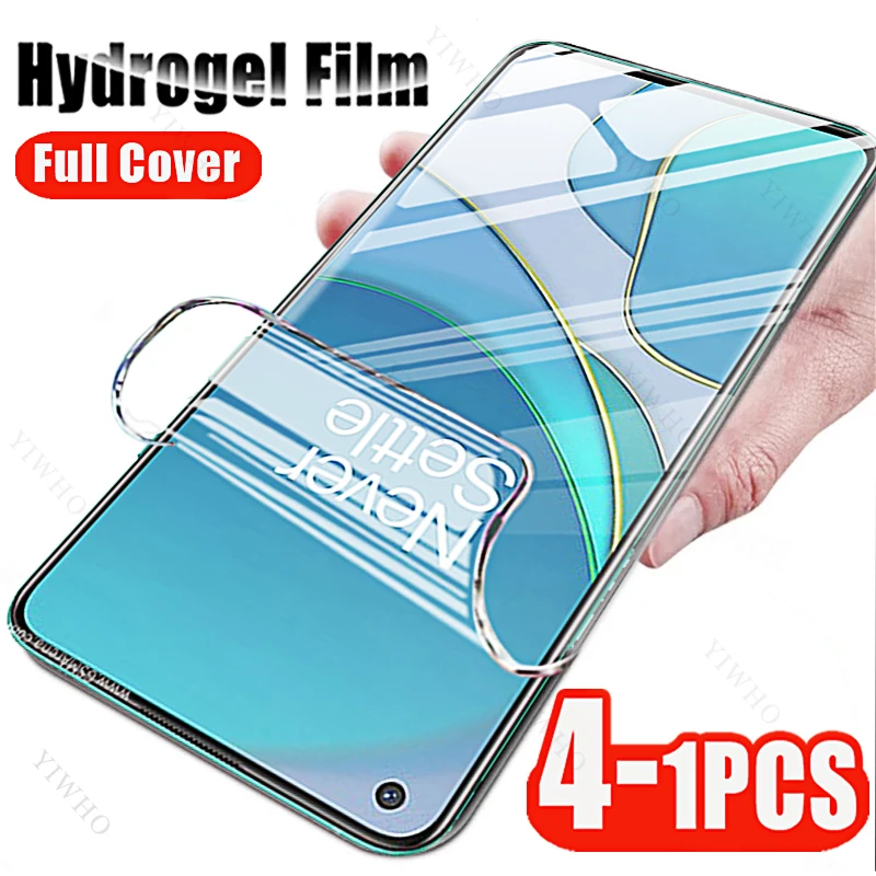 4-1pcs for OnePlus 8 8T+ 8TPlus 7 7T Pro 5G Screen Protector Full Glue Hydrogel Film for Oneplus Ace AceRacing AcePro Ace2 Ace2V