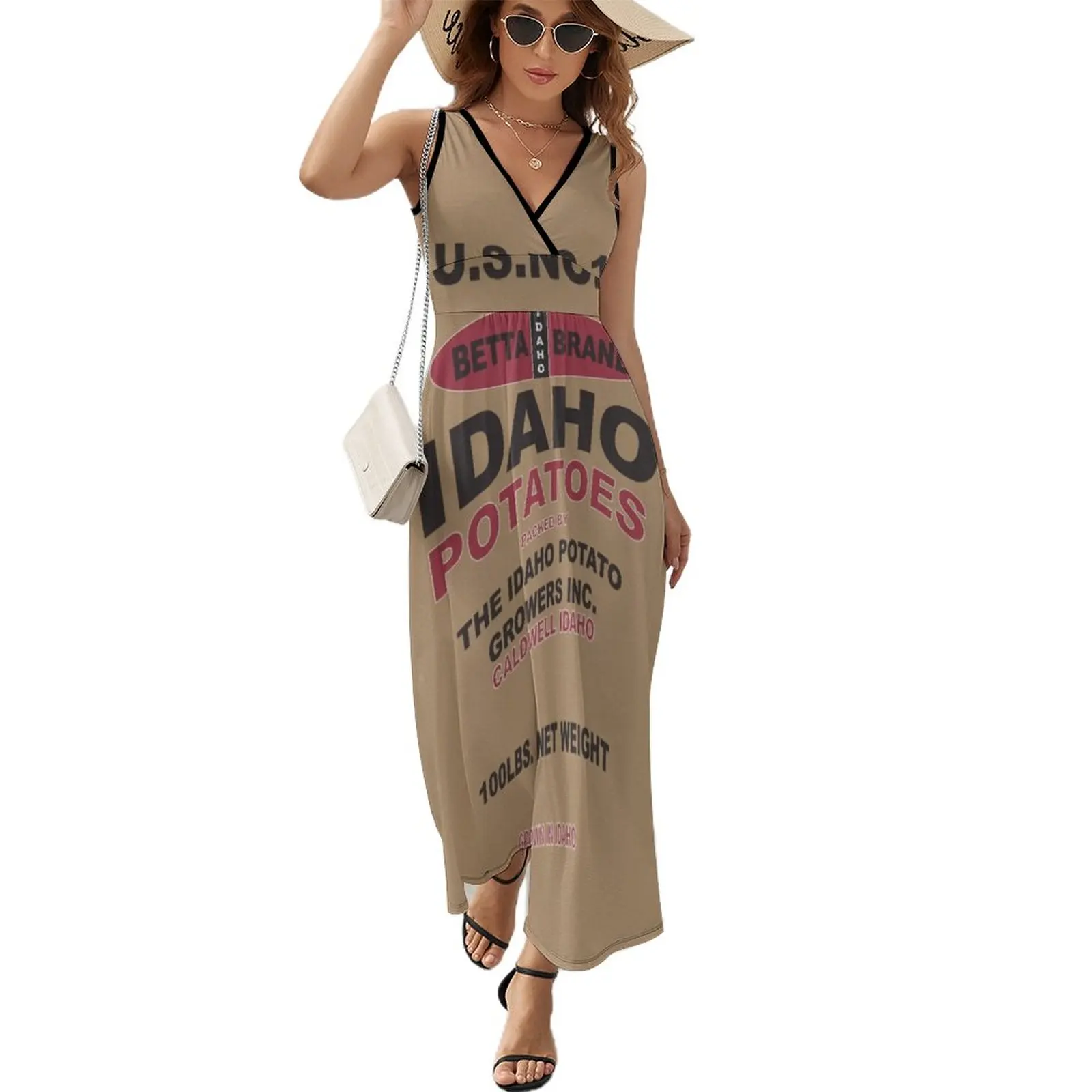 

Look good in a Potato Sack Sleeveless Dress Women's long dress Woman clothing Evening dresses women formal occasion dresses