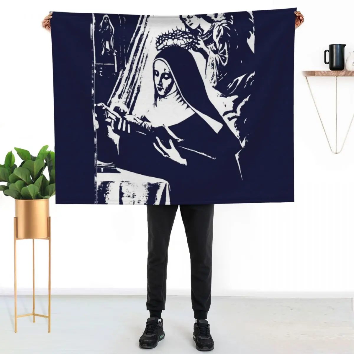 Saint Rita of Cascia Throw Blanket Sofa Quilt Stuffeds Sofas Thin Hairy Blankets Sofas Of Decoration Blankets