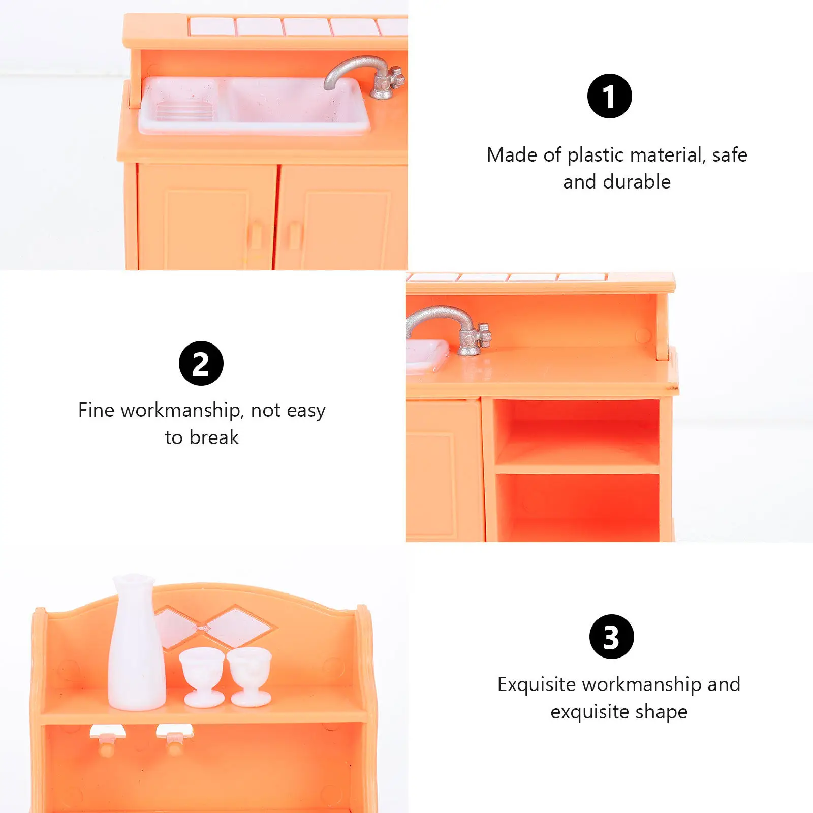 Mini Refrigerator Model for Dollhouse – Functional Dishwasher & Wine Cabinet Decor, 1:12 Scale Miniature House Accessory