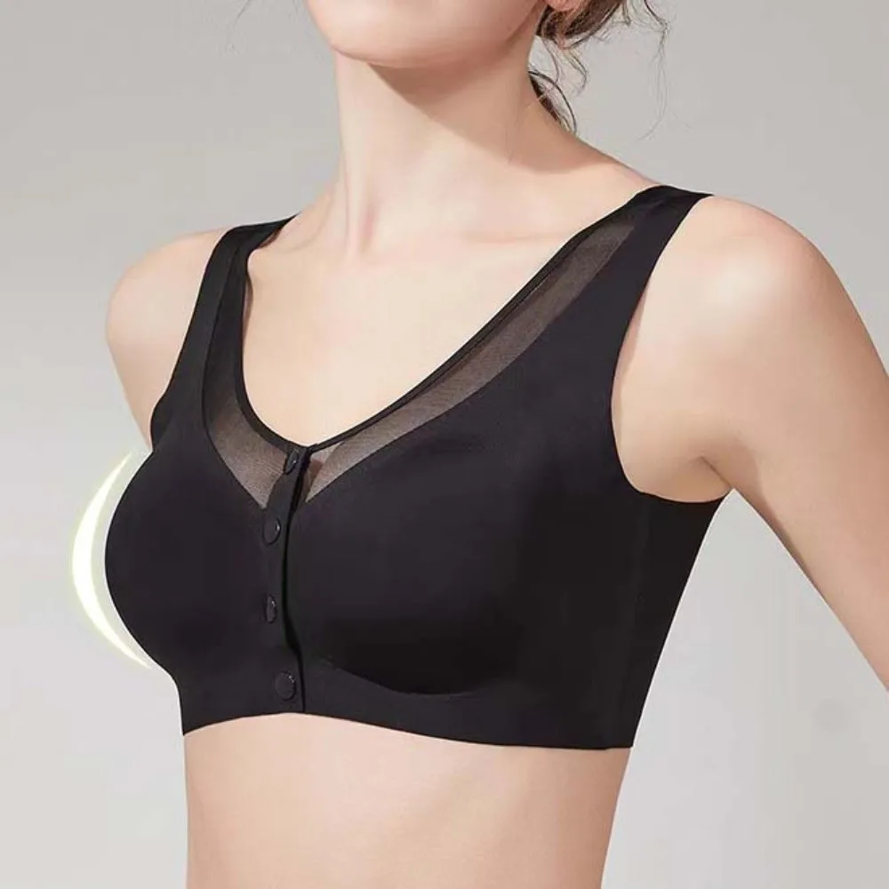 

Support Front Button Seamless Bra Lingerie Push Up Underwear Underwear for Women Adjustable Large Size Wireless Deep V Bra Girl