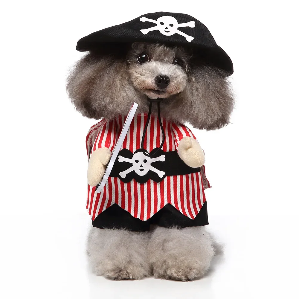 Cosplay Small Dog Funny Upright Pet Costume, Halloween Christmas Day Dress Up Standing Dog Costume