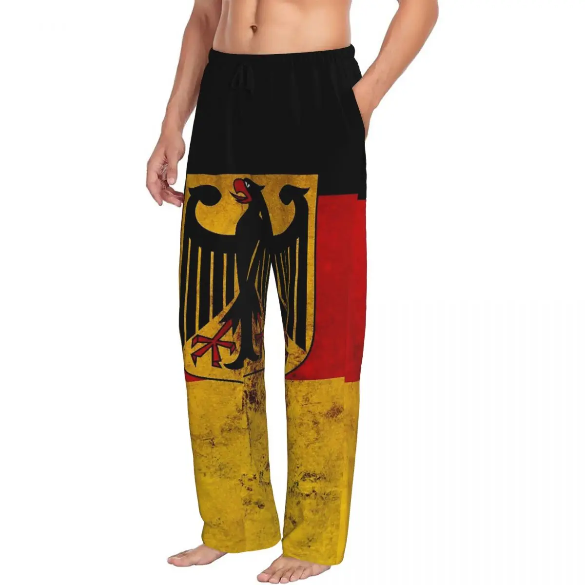 

Custom German DK Reich Empire Of Flag Men Pajama Pants Lounge Sleep Sleepwear Bottoms with Pockets