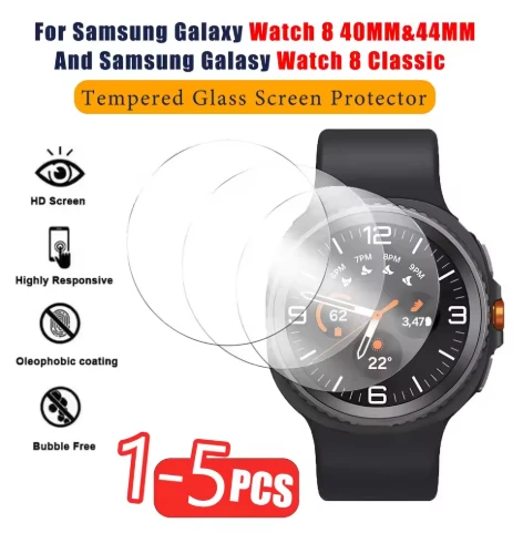 Screen Protector For Samsung Galaxy Watch 8 40mm 44mm 8 Classic 46mm Tempered Glass Protective Film Protector For Galaxy Watch 8