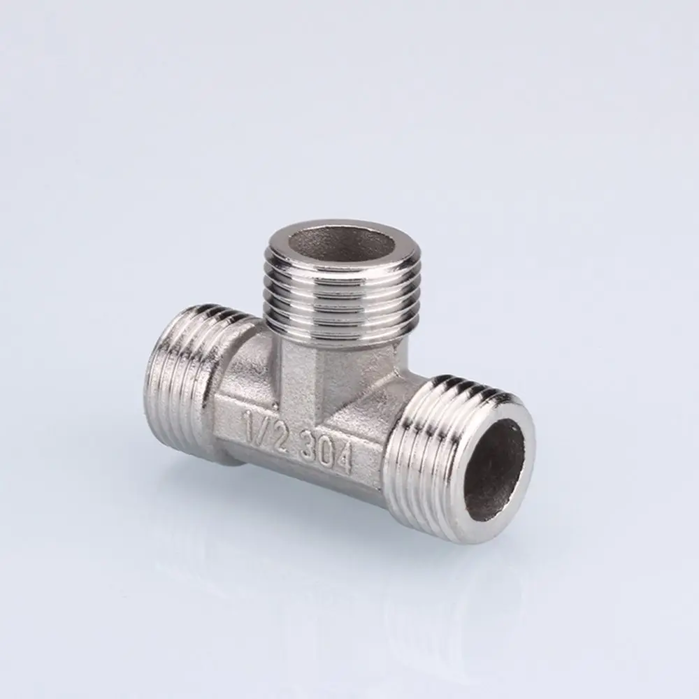 Junta a tope interna, codo roscado hembra-macho, adaptador de Hardware de acero inoxidable, accesorios de tubería para plomería