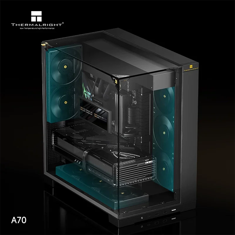 써멀라이트 A70 파노라마 필라리스 미드타워 게이밍 데스크탑 케이스 - 삼면 유리 패널 / 360mm 수냉 지원 썸네일 5