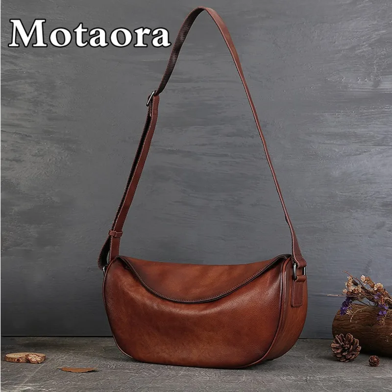 MOTAORA Handmade Shoulder Bag For Women New Top Layer Cowhide Dumpling Commuting High-end Handbags For Woman Luxury Designer Bag