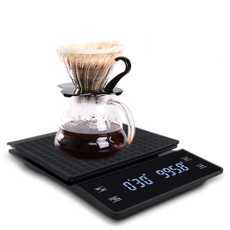 New Style LCD Display Electronic 3kg/0.1g Nutritional Food Weighing Scale Coffee Drip Scales Digital Nutrition Scale With Timer