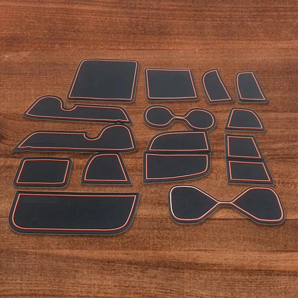 15Pcs Gate Slot Pad For Honda HRV HR-V Vezel 2021 2022 Accessories Interior Non-Slip Anti Dust Cup Holder Inserts