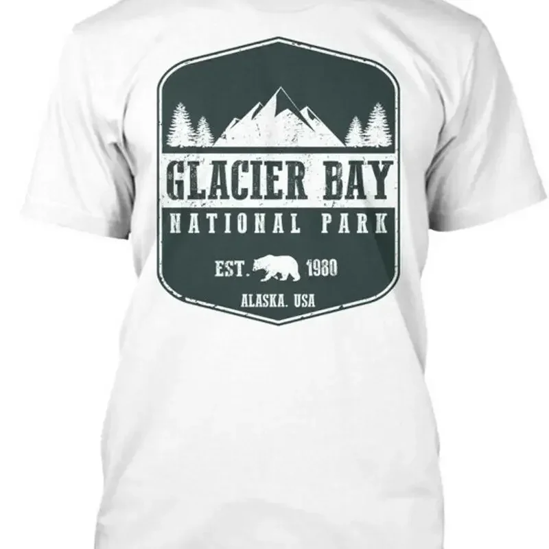 Glacier Bay National Park Est1980 Alaska Usa T Shirt Made in USA S 5XL