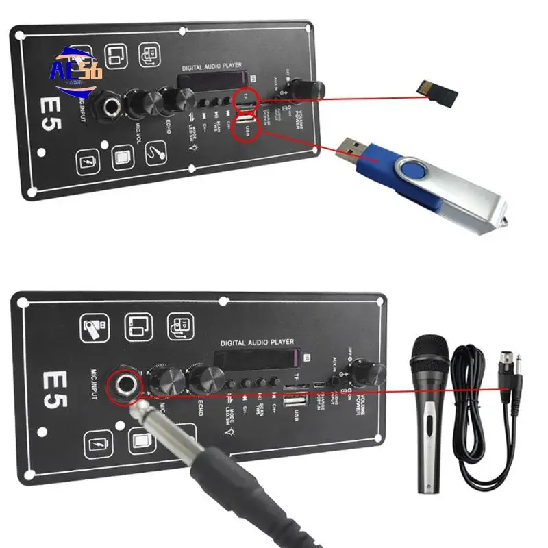 

AC56-Bluetooth аудио плата усилителя 15 Вт с FM BT аудио портативный динамик 5 В караоке плата усилителя мощности MP3 усилитель