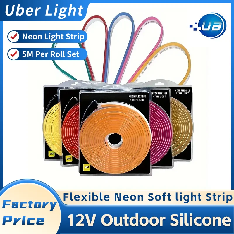 LED neon light with flexible silicone 12V/24V outdoor waterproof set 6*12 low voltage linear light with indoor decoration