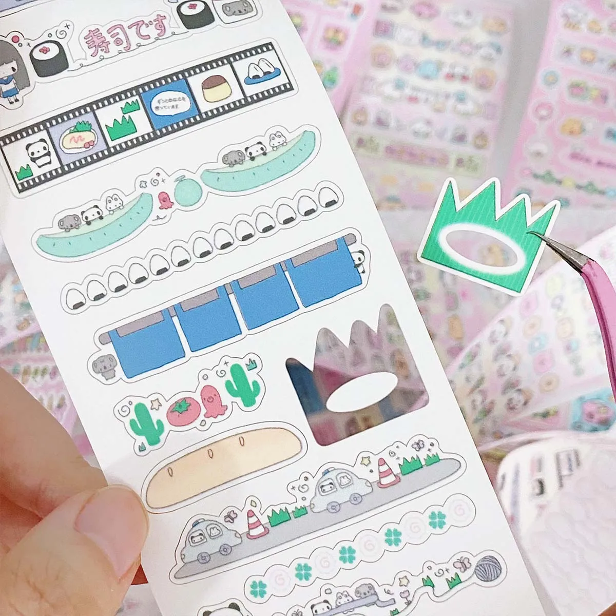 Kawaii Washi Tape Die Cut Decorative Sticker for Scrapbooking Stationery Cute Animal Masking Tape DIY Arts Crafts Album