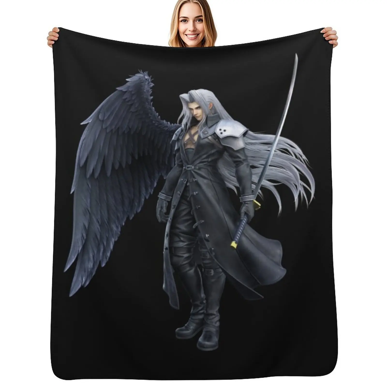 

Sephiroth Smash Render Essential T-Shirt Throw Blanket sofa bed Thermals For Travel Cute Moving Blankets