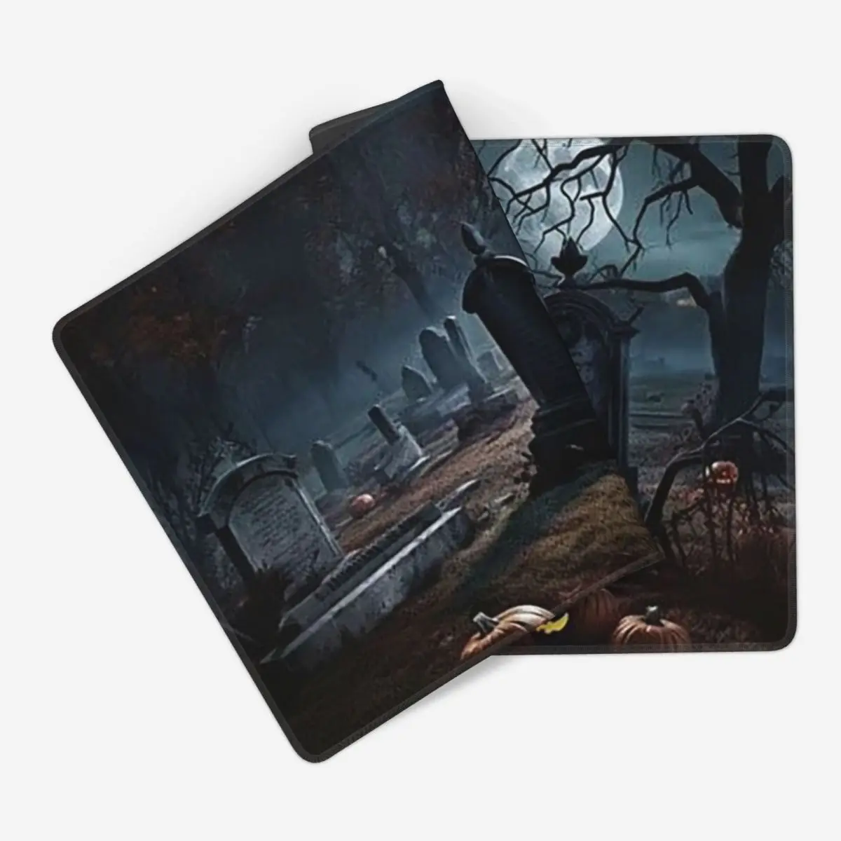 Large Mouse Pad Halloween Pumpkin Castle Graveyard Gamer Laptop Mats Keyboard Carpet Computer Gaming Office Accessories Desk Mat