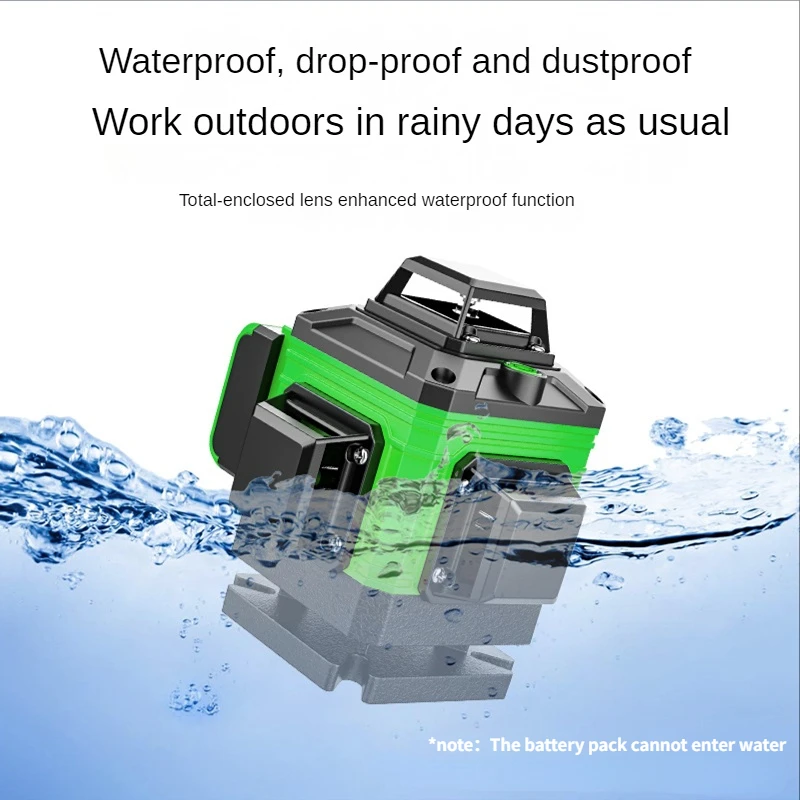 4d/3d Laser Level 3 ° Cross Line Laser Level grüne Strahl linien Multifunktion & Fernbedienung mit Li-Ionen-Akku