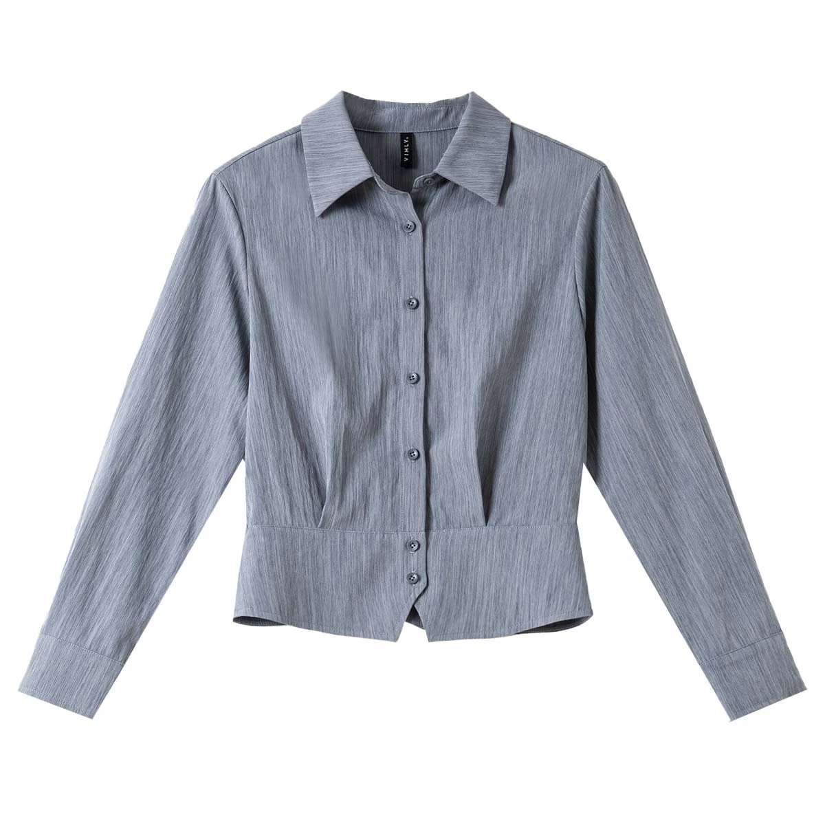 VIMLY Women Gray Fitted Shirts 2026 Spring Autumn Elegant Long Sleeve  Ladies Tops Woman Button up Shirts & Blouses Female A3013 - AliExpress  200000345