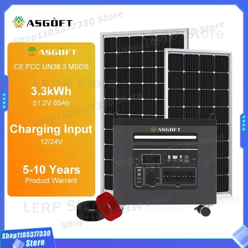 high quality All-in-one Battery 3.3KWH LiFePO4 Batteries Home Energy Hybrid off Gird Solar Energy System Portable Solar