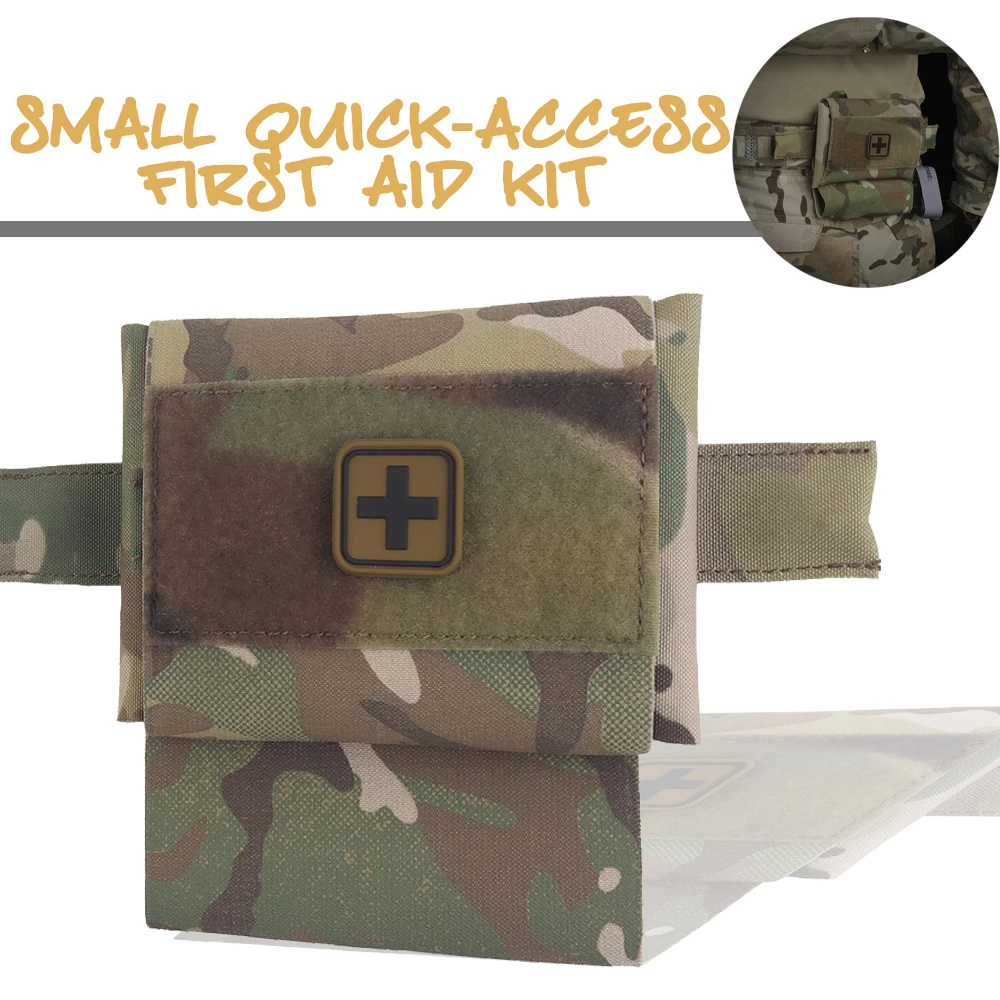 Tactical Micro First Aid Kit MOLLE Emergency Rapid Deployment Medical Pouch for Hunting Camping Split Design Airsoft Equipments