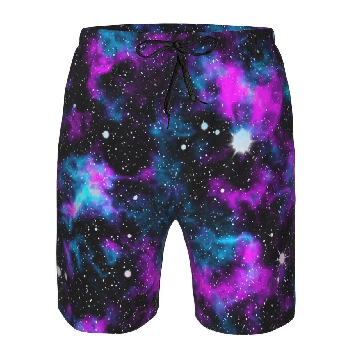 Purple And Blue Galaxy Trunks Beach Board Shorts Casual Quick Dry Swimming Summer Men Pants