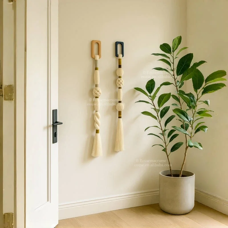 

Contemporary Boho Knot Wall Art, Handmade Rope Woven Decor for Elegant Home, Wedding or Gallery Display