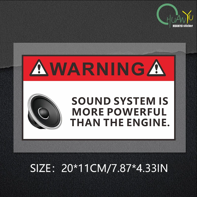 Funny Sound System Warning Vinyl Sticker, Subwoofer JDM Decal for Car, Laptop, Motorcycle, Auto Styling Decor Accessories