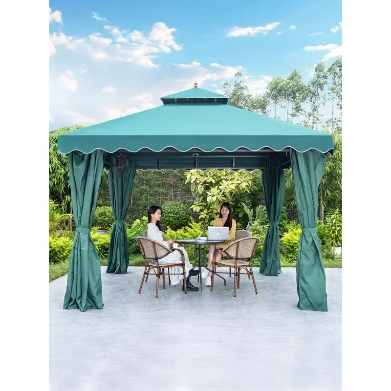 Outdoor sunshade, four corner pavilion, parking canopy, courtyard garden, iron art leisure pavilion