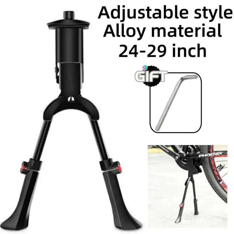 Double Leg Kickstand For Bike Center Mount Bicycle Stand Foldable Heavy Duty Adjustable Bike Kickstand With Dual Leg 2024 NEW